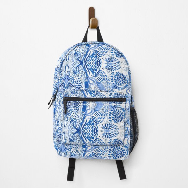 Item preview, Blue on white, overexposed neoclassic paisley designed and sold by arrpdesign.