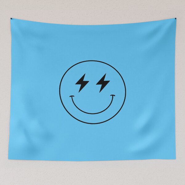 Item preview, Blue Smiley Lightning Bolt Face designed and sold by jessicaleah15.