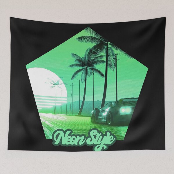Item preview, Retro Neon Style Green designed and sold by NexusArts.