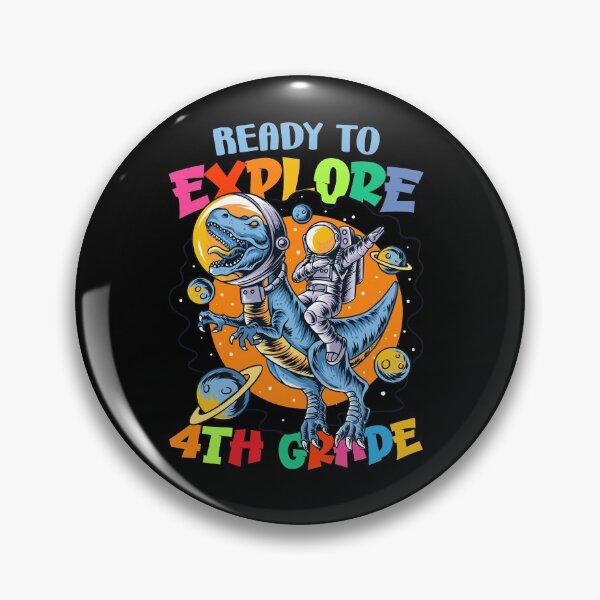 Item preview, Ready To Explore 4th Grade Astronaut Dinosaur Back To School designed and sold by Zeevla.