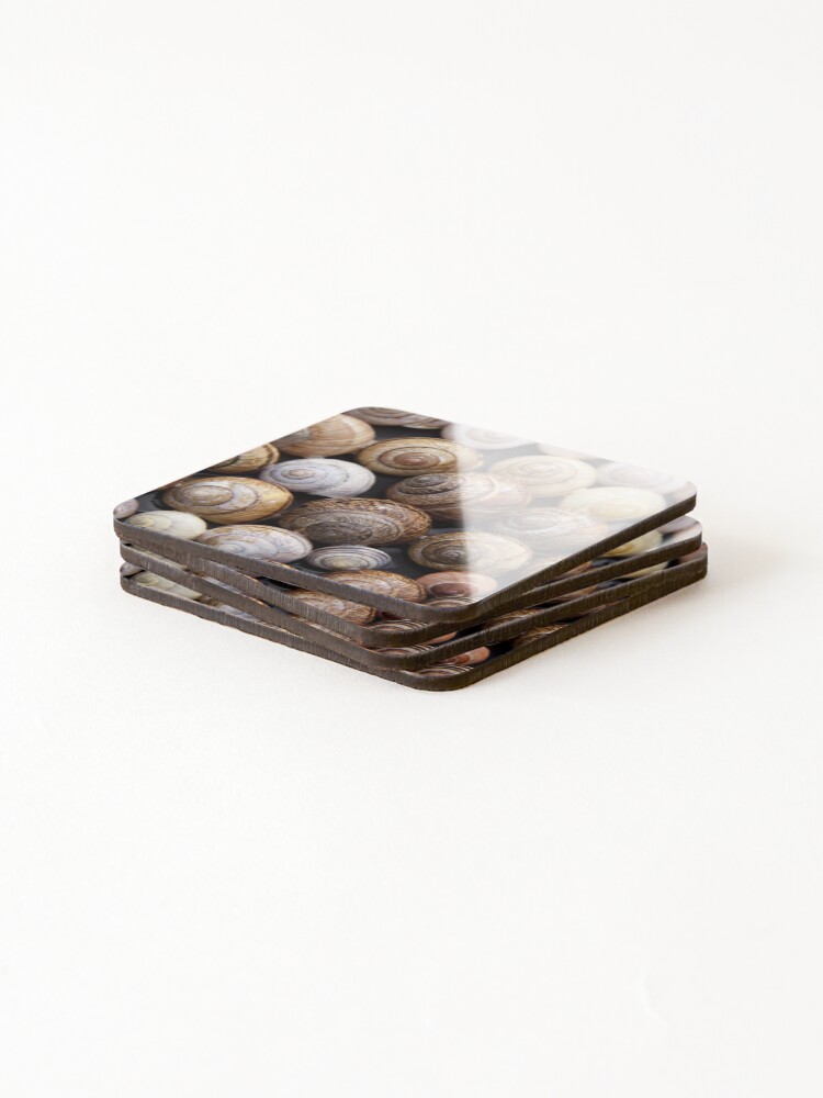 Thumbnail 4 of 5, Coasters (Set of 4), Snails in a pattern designed and sold by RBCOOLSHOP.