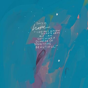 Artwork thumbnail, Morgan Harper Nichols Hope Quote - Inspirational Motivational Quote and Abstract Blue and Purple Art by morgansgoods