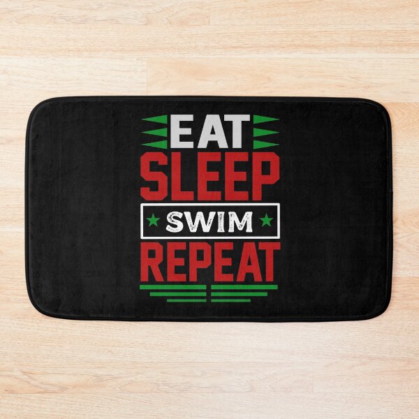 Item preview, Eat. Sleep. Swim. Repeat. (Dark) designed and sold by the-krisney-way.