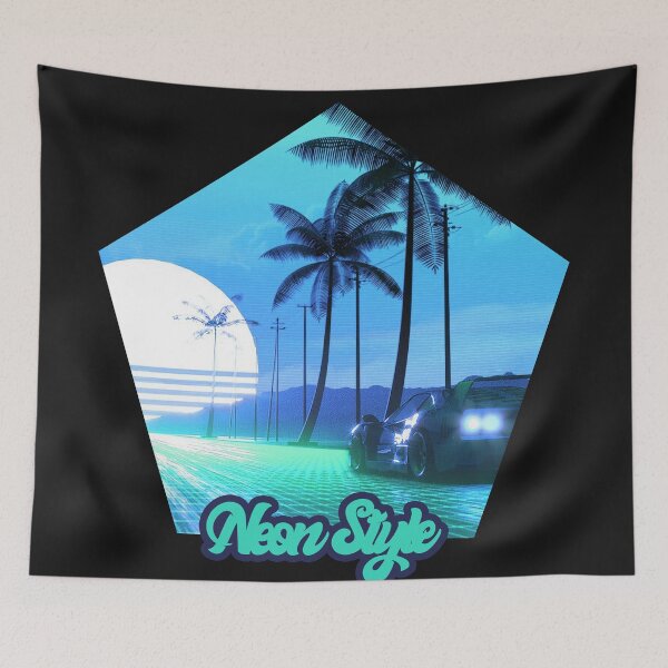 Item preview, Retro Neon Style Blue designed and sold by NexusArts.
