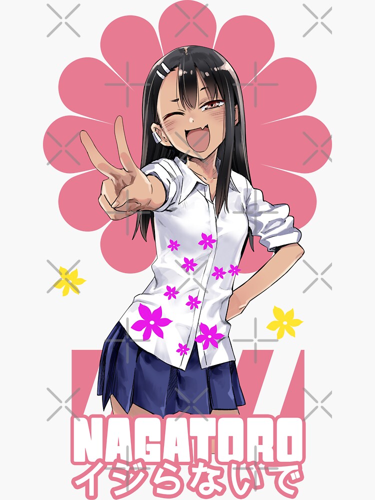 Nagatoro Hayase - The Sassy Waifu from Don't Toy with Me, Miss Nagatoro  anime and manga Sticker for Sale by theUltZombie