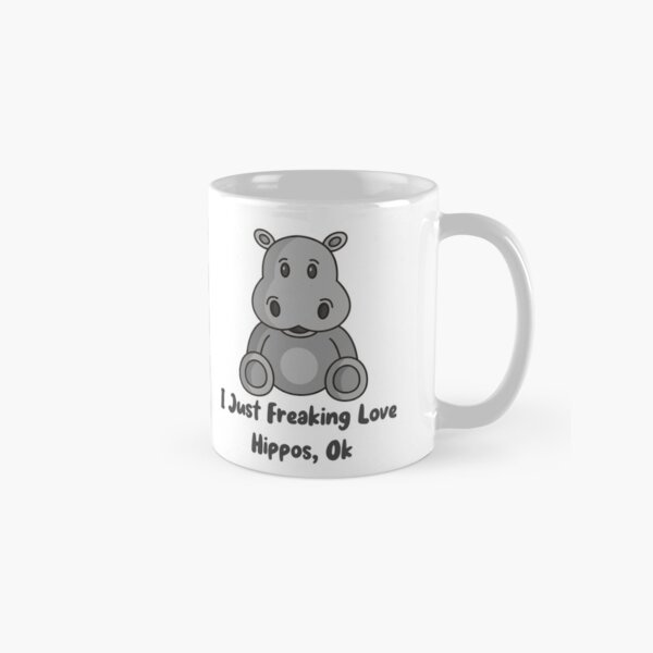 Aperçu de l'œuvre J'adore les hippopotames ok créée et vendue par printrendstore.