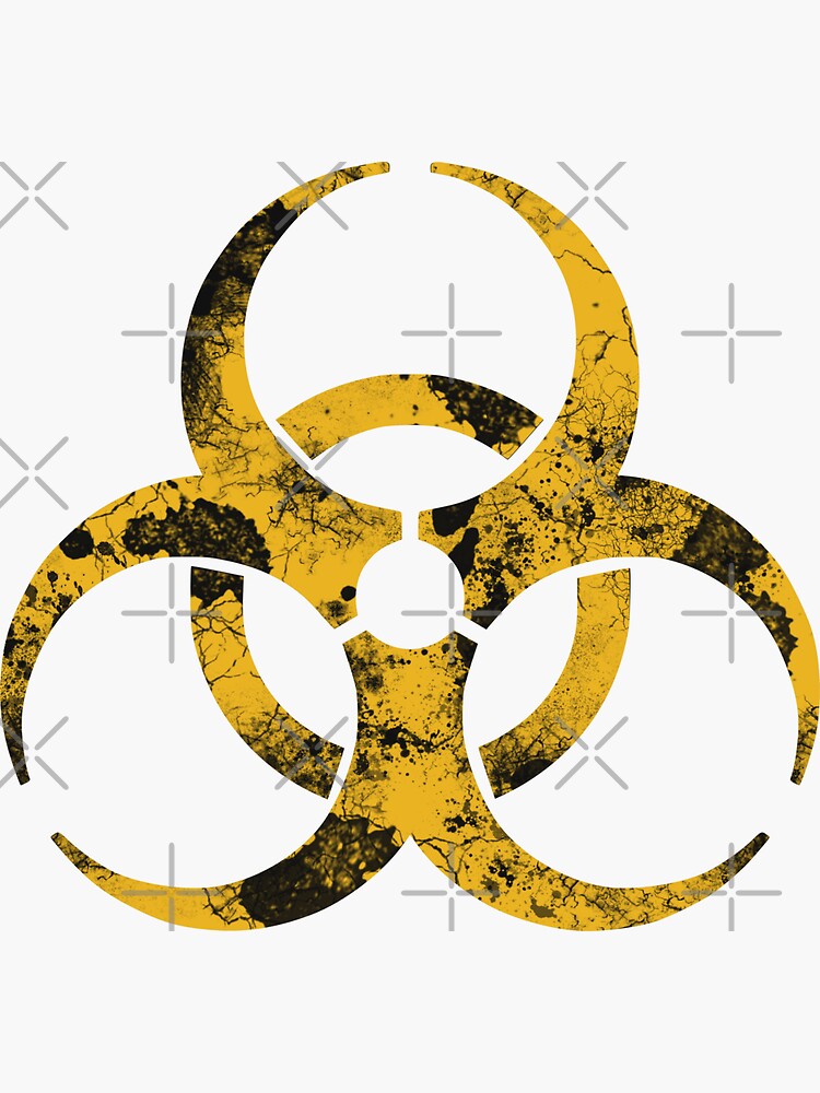 Set sign biohazard toxicity dangerous yellow signs