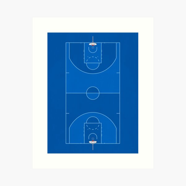Item preview, Blue Basketball Court | Kids Room Decor  designed and sold by The-Drone-Man.