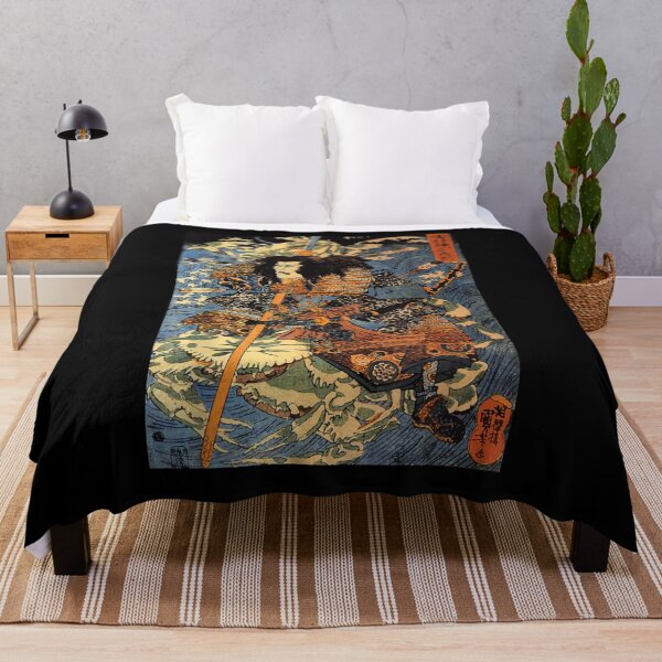 Item preview, Japanese Retro Arrow Injured Samurai Riding Sea Crab Vintage designed and sold by BanBay.