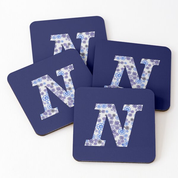 Item preview, Floral China Pattern Monogram Letter N designed and sold by LawsonFabrics.