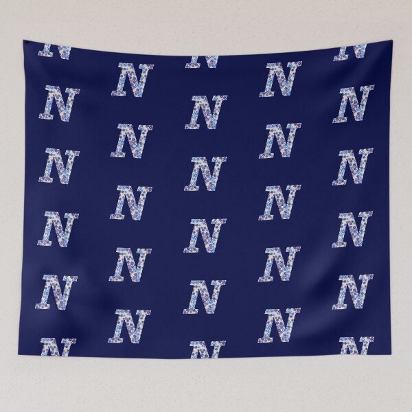 Item preview, Floral China Pattern Monogram Letter N designed and sold by LawsonFabrics.