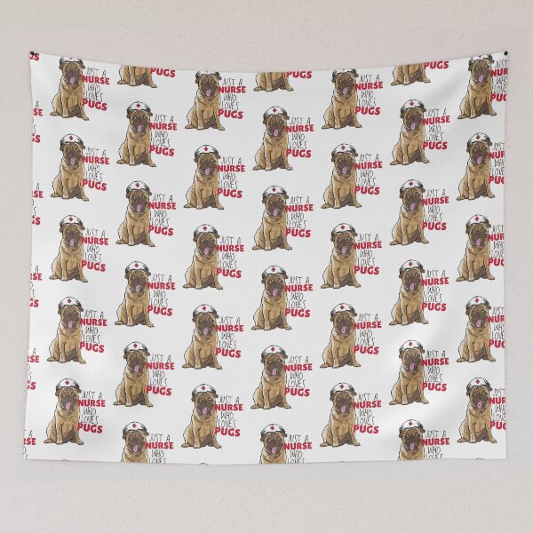Item preview, nurse who loves Pugs designed and sold by DoloresAlaire.