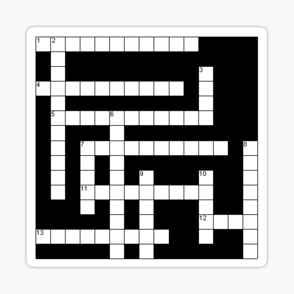 quot Crossword puzzle clue nyt quot Sticker for Sale by RIAD16 Redbubble
