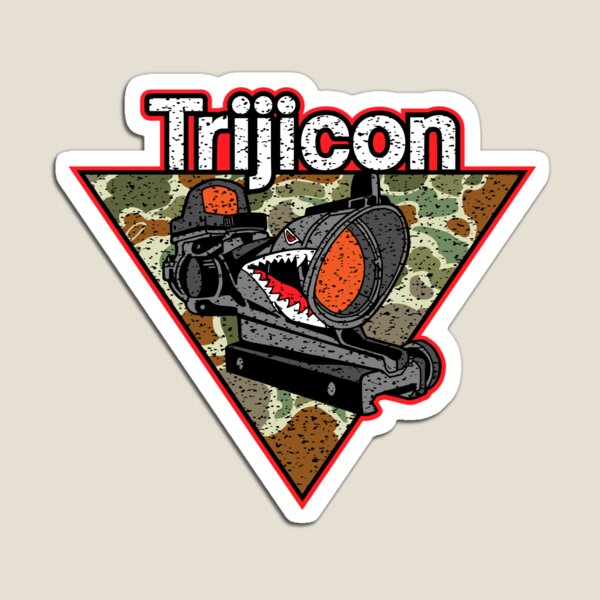 Vista previa del artículo con la obra «Trijicon Red Dot Scope RMR MRO ACOG Samurai Shark Warhawk Patriot Operador Retro Battle Worn Camo», diseñado y vendido por Warhawk Designs.