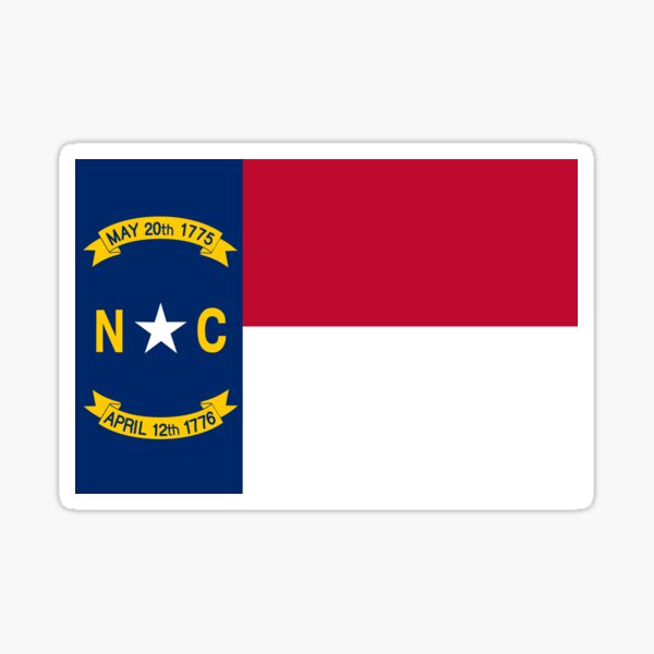 North Carolina Flag Sticker