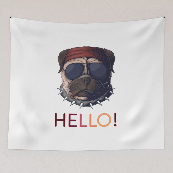 Item preview, Pug and Hello designed and sold by rahman-7.