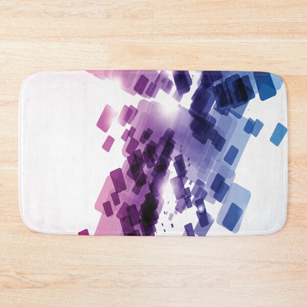 Item preview, Purple Blue Squares on a White Background Abstract Art designed and sold by Bruce ALMIGHTY Baker.