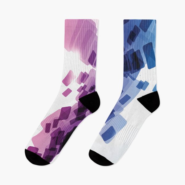 Item preview, Purple Blue Squares on a White Background Abstract Art designed and sold by Bruce ALMIGHTY Baker.