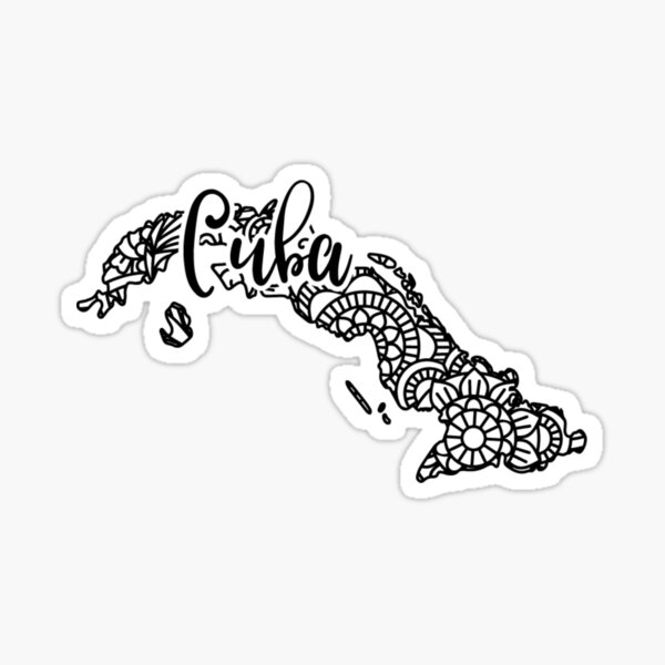 Item preview, Artisanal Cuba Map  designed and sold by MyIdentityShop.