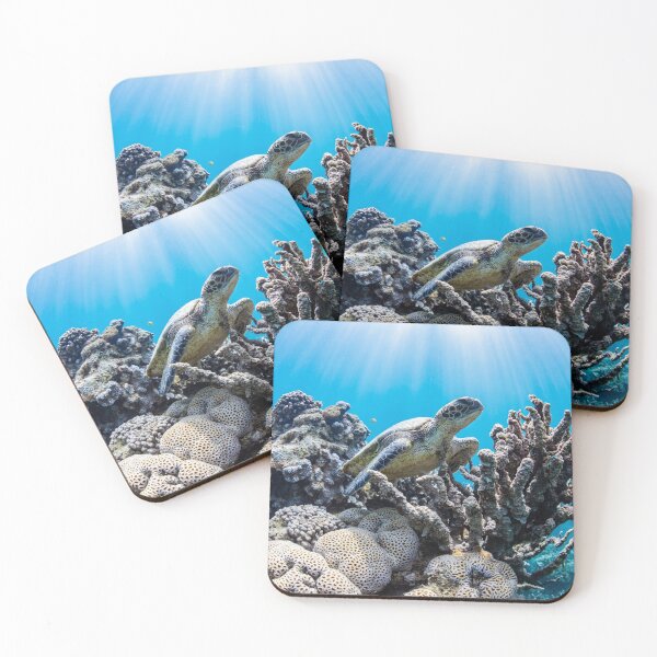 Item preview, A Loggerhead Sea Turtle Swimming Over A Coral Reef designed and sold by MugsAndDuds.