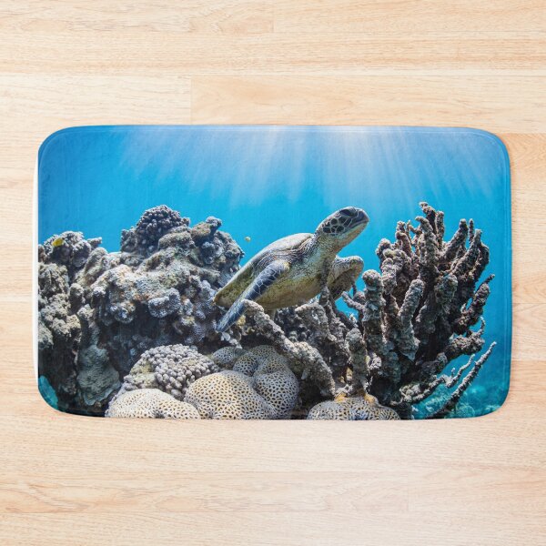 Item preview, A Loggerhead Sea Turtle Swimming Over A Coral Reef designed and sold by MugsAndDuds.