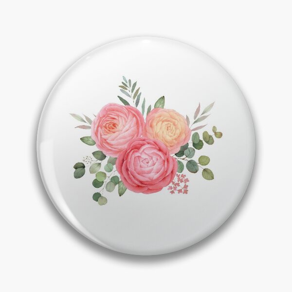 Item preview, Watercolor Ranunculus Dusty coralPink rose designed and sold by FineartLab.