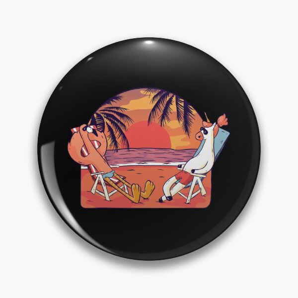 Item preview, Unicorn Flamingo Beach Sunset retro  designed and sold by TRIBExSPACE.
