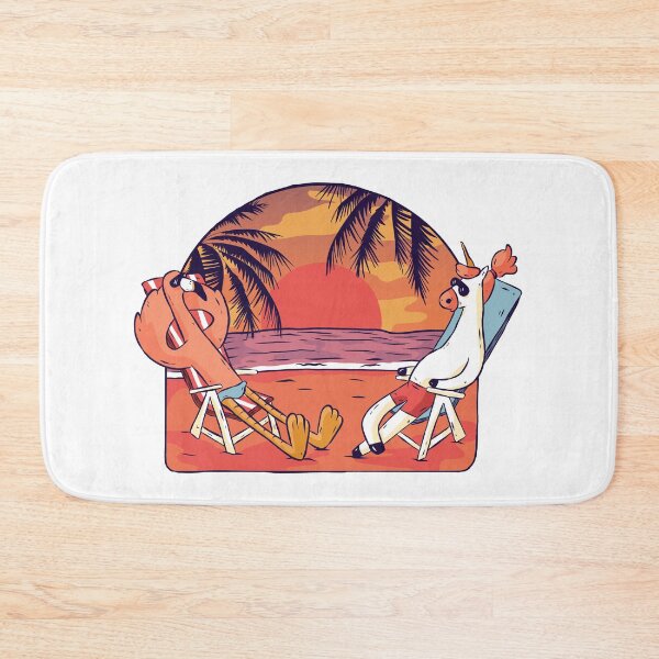 Item preview, Unicorn Flamingo Beach Sunset retro  designed and sold by TRIBExSPACE.
