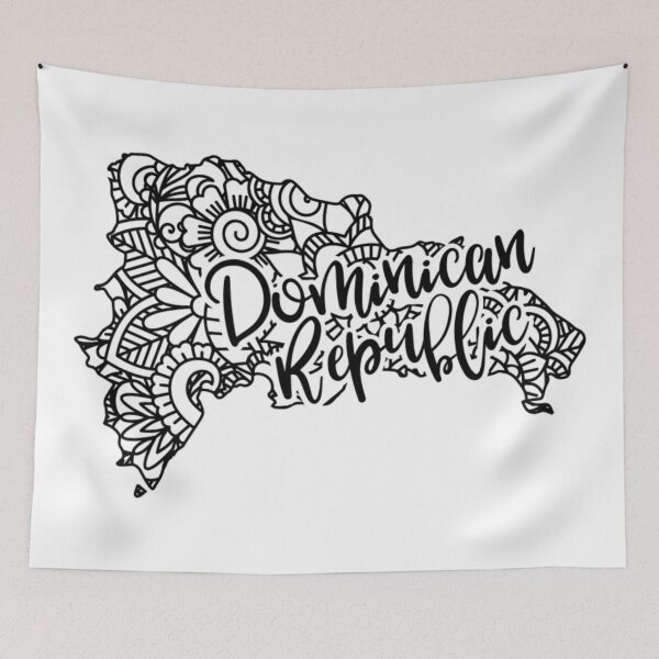 Item preview, Artisanal Dominican Republic Map  designed and sold by MyIdentityShop.