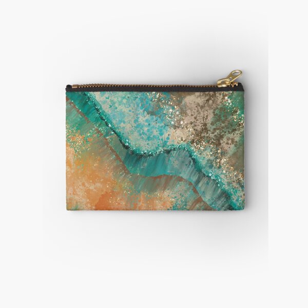 Item preview, Ripples, Teal Orange Brown Hues Oil Abstract designed and sold by Orianah.