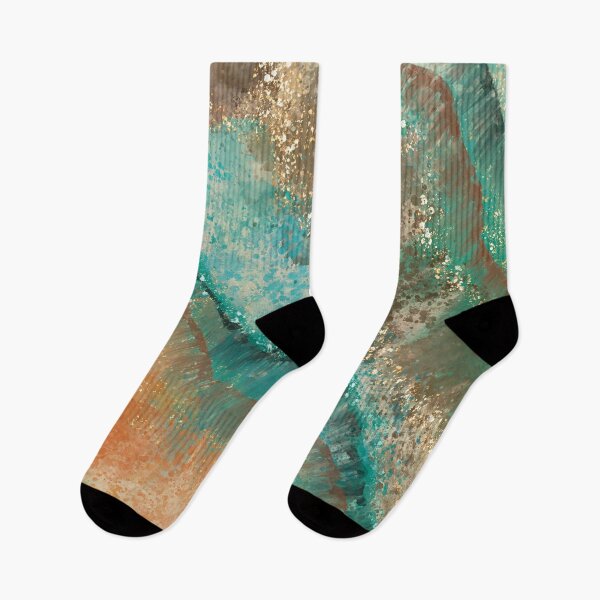 Item preview, Ondulaciones, Teal Orange Brown Matices Oil Abstract designed and sold by Orianah.