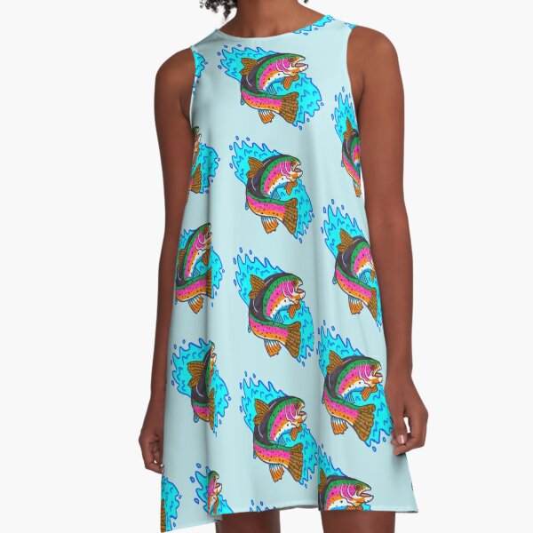 Rainbow Trout (Oncorhynchus Mykiss) Trout A-Line Dress | Redbubble