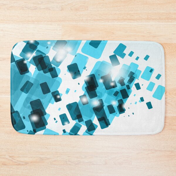 Item preview, Blue Squares on a White Background Abstract Art designed and sold by Bruce ALMIGHTY Baker.