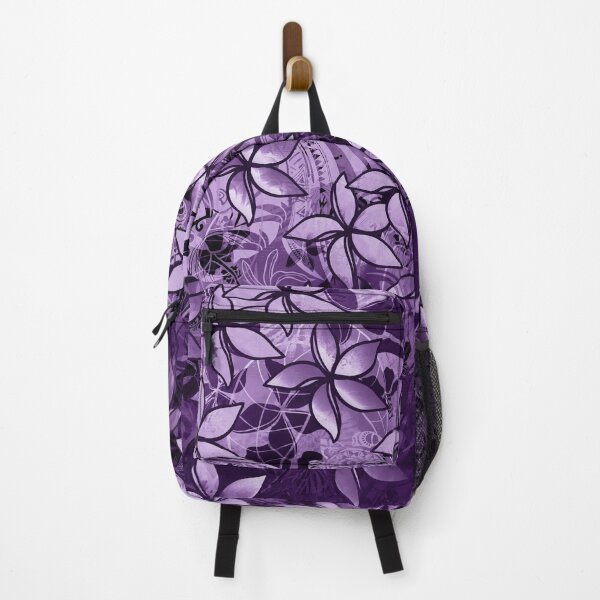 Item preview, Purple Ink Hawaiian Tribal Plumeria Print designed and sold by sunnthreads.