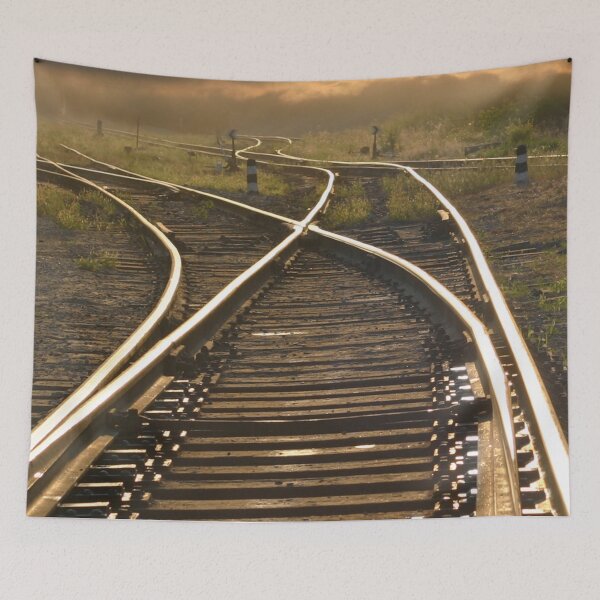 Item preview, Panoramic,widescreen prints,wall posters,Tapestries,Tapestry,throw blankets, train track,Railroad art,train wall art,Train art,train track art,railpictures,framed wall art designed and sold by eyesight4vision.