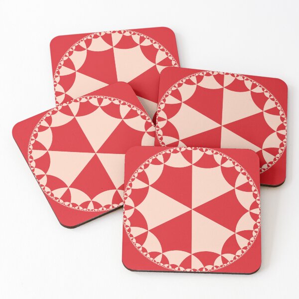 Item preview, hyperbolic square tiling red designed and sold by egg-pdf.