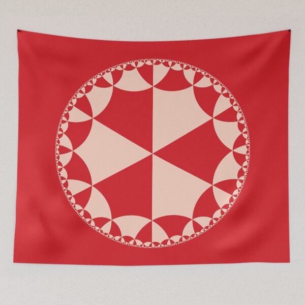 Item preview, hyperbolic square tiling red designed and sold by egg-pdf.