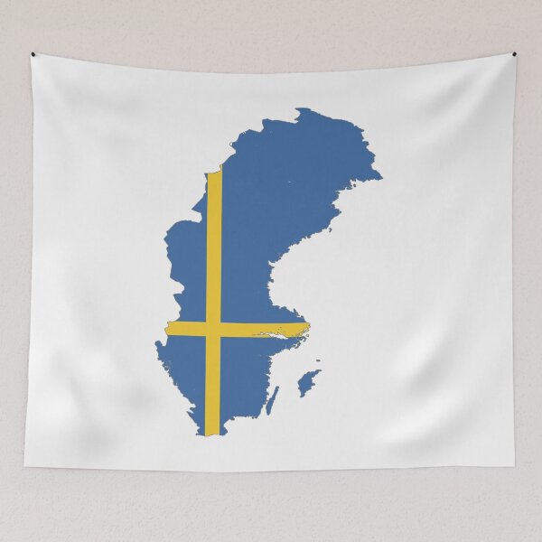 Item preview, Sweden Map With Flag designed and sold by MyIdentityShop.