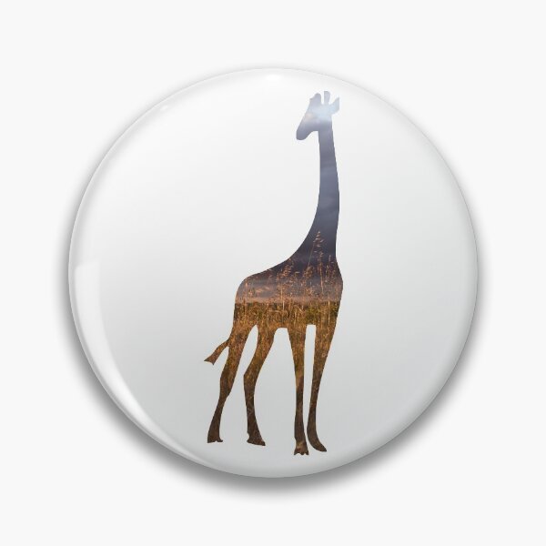 Item preview, Giraffe Silhouette with Sunset African Grasslands designed and sold by VisionQuestArts.