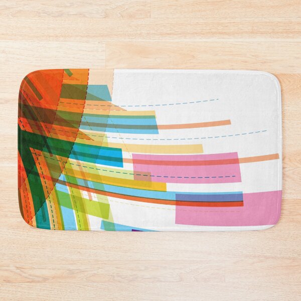 Item preview, Rainbow Lines on a White Background Abstract Art designed and sold by Bruce ALMIGHTY Baker.
