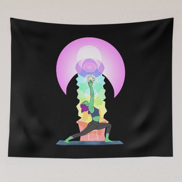 Item preview, Yoga and Coffee - Warrior Pose II designed and sold by davidscohen.