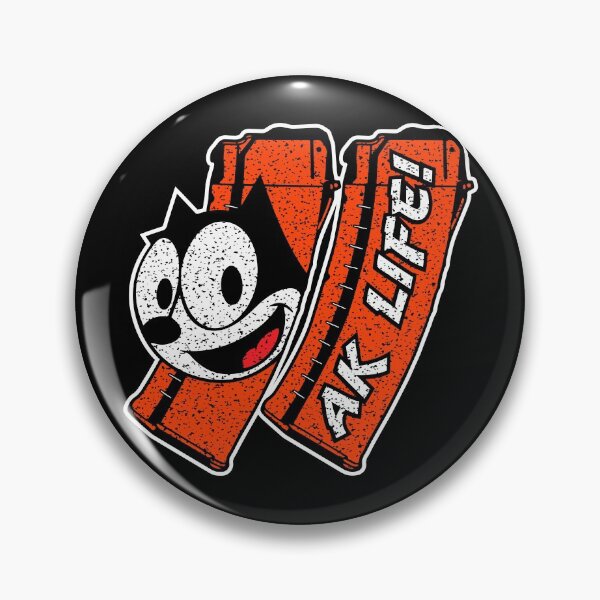 Item preview, 80’s AK-47 AK-74 AK Cat AK Life Bakelite Magazine Clip Kalash Life Kalashnikov Rifle Orange designed and sold by Warhawk Designs.