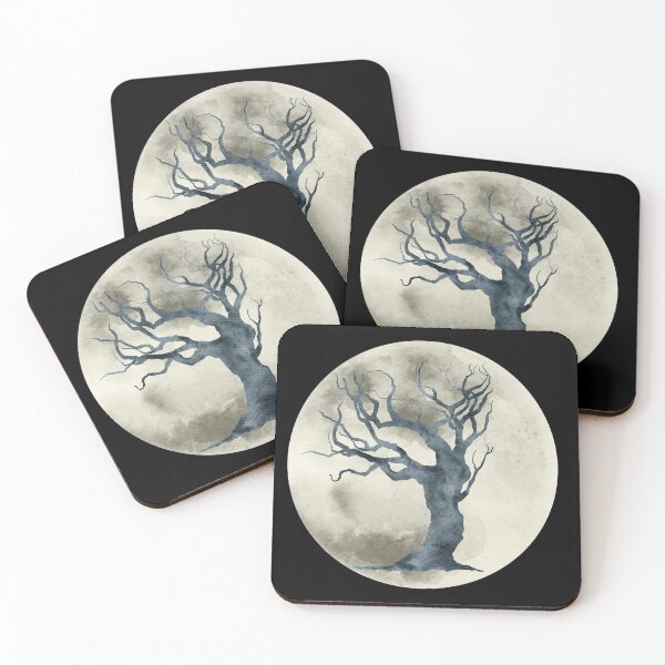 Item preview, Leaning Haunted Tree Moon designed and sold by Trinket-Trickster.