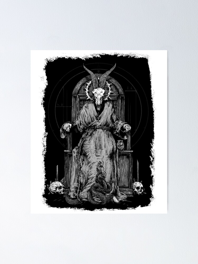 Satanic Witchcraft Occult  Baphomet Wall Painting - Poster Decor
