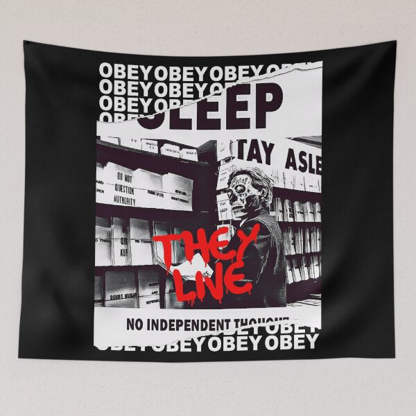 Item preview, They Live OBEY Retro Cult Classic Horror Fan Design designed and sold by acquiesce13.
