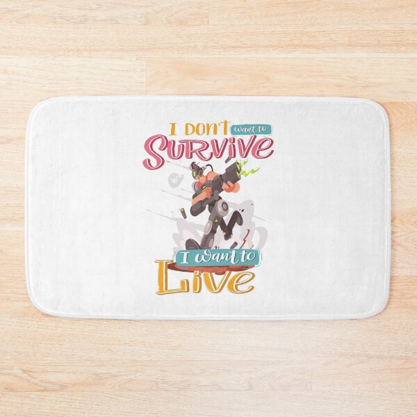 Item preview, I Do Not Want To Survive I Want To Live Gamer Guy Runs With Blaster designed and sold by WordsGamersUse.