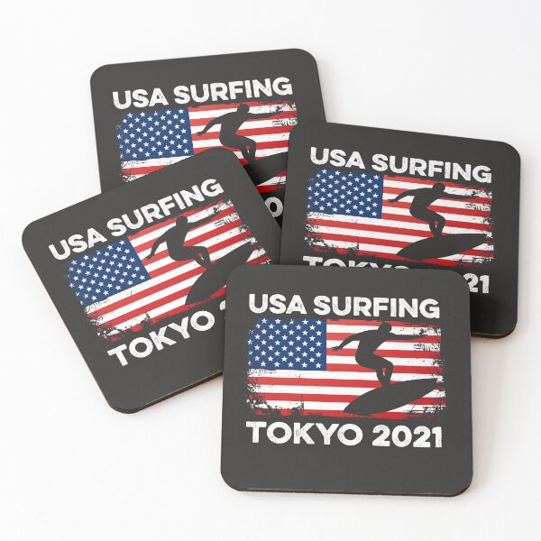 Item preview, Surfing Tokyo 2021 Summer Sport Games USA American Flag Team designed and sold by gkao.