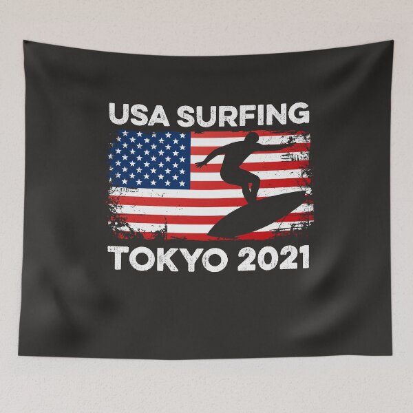 Item preview, Surfing Tokyo 2021 Summer Sport Games USA American Flag Team designed and sold by gkao.