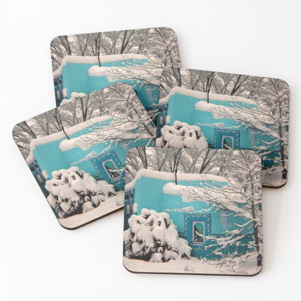 Item preview, Turquoise Adobe Home in Taos, New Mexico designed and sold by KR Art Studio.