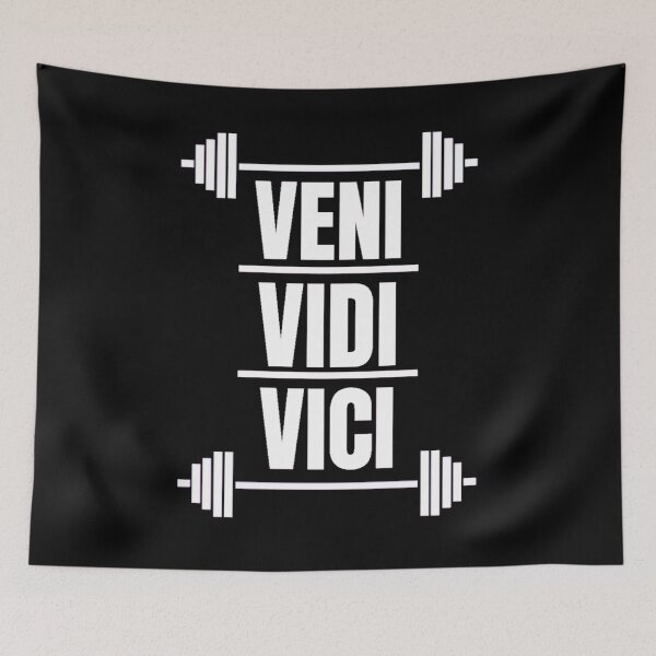 Item preview, Veni Vidi Vici White - Gym designed and sold by GymWearDepot.